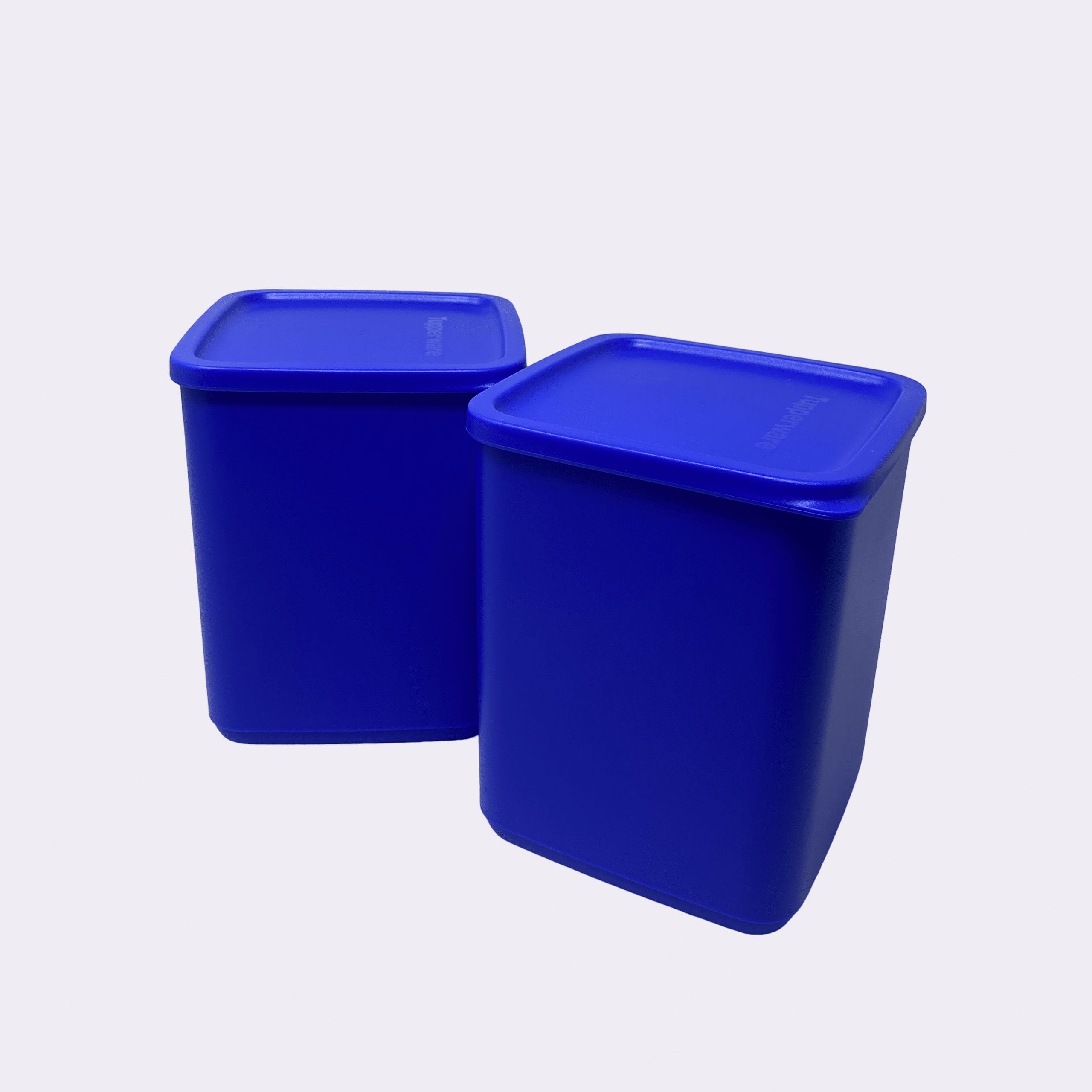 Tupperware ネイビー四角形 ボックス 2個セット Tupperware Square Away Container 400ml / 13oz Set of 2 Blue